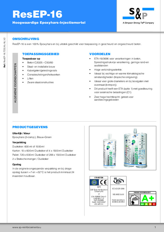 Productblad ResEP-16 (TDS)